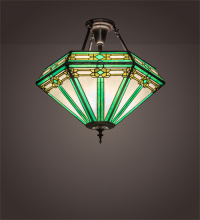 Meyda Blue 212011 - 22" Wide Arts & Crafts Semi-Flushmount