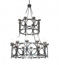 Meyda Blue 214838 - 54" Wide Porta 20 Light Two Tier Chandelier