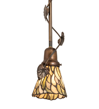 Meyda Blue 215923 - 5" Wide Espe Willow Jadestone Pendant