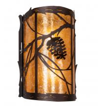 Meyda Blue 220298 - 10" Wide Whispering Pines Left Wall Sconce