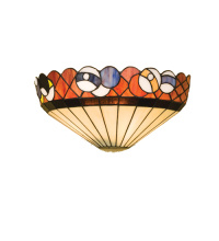 Meyda Blue 22198 - 14"W Burgundy Billiard Wall Sconce