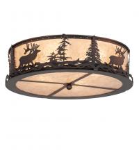 Meyda Blue 225429 - 22" Wide Elk at Dusk Flushmount