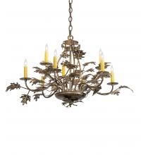 Meyda Blue 225725 - 32" Wide Oak Leaf 9 Light Chandelier