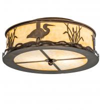 Meyda Blue 233512 - 18" Wide Wildlife at Dawn Flushmount