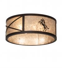 Meyda Blue 233537 - 24" Wide Black Stallion Flushmount