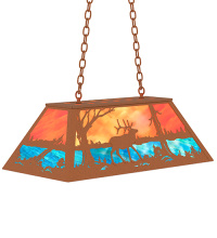 Meyda Blue 234172 - 33" Long Whispering Pines Oblong Pendant