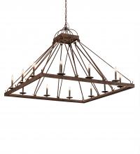 Meyda Blue 234209 - 60" Square Retreat 12 Light Chandelier