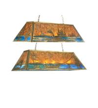 Meyda Blue 23752 - 42"L Trout & Fisherman Oblong Pendant