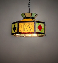 Meyda Blue 23791 - 21" Wide Poker Face Pendant