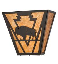 Meyda Blue 23940 - 13"W Lone Buffalo Wall Sconce