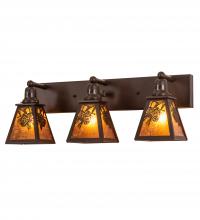Meyda Blue 241799 - 28" Wide Winter Pine 3 Light Vanity Light