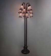 Meyda Blue 251702 - 63" High Stained Glass Pond Lily 12 Light Floor Lamp