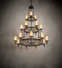 Meyda Blue 259251 - 48" Wide Newcastle 18 Light Three Tier Chandelier