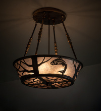 Meyda Blue 259256 - 22" Wide Leaping Trout Semi-Flushmount