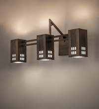 Meyda Blue 259801 - 42" Wide Hirshfield 3 Light Wall Sconce