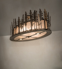 Meyda Blue 260023 - 48" Long Tall Pines Oblong Flushmount