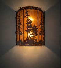 Meyda Blue 260435 - 12" Wide Tall Pines Wall Sconce