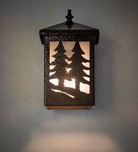 Meyda Blue 260788 - 6" Wide Twin Spruce Trees Wall Sconce