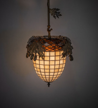 Meyda Blue 261056 - 12" Wide Greenbriar Oak Inverted Pendant