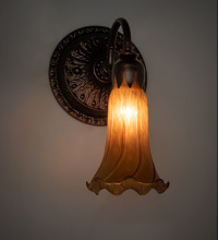 Meyda Blue 261099 - 5.5" Wide Amber Tiffany Pond Lily Wall Sconce