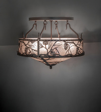 Meyda Blue 261316 - 24" Wide Whispering Pines Semi-Flushmount