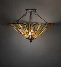 Meyda Blue 261490 - 20" Wide Delta Jadestone Semi-Flushmount