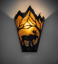 Meyda Blue 261845 - 8" Wide Moose at Dawn Right Wall Sconce