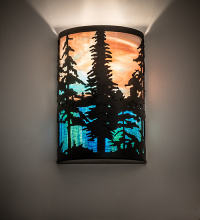 Meyda Blue 261859 - 12" Wide Tall Pines Wall Sconce