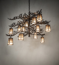 Meyda Blue 262112 - 52" Wide Pine Branch Valley View 12 Light Chandelier