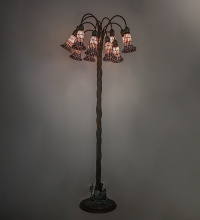 Meyda Blue 262127 - 61" High Stained Glass Pond Lily 12 Light Floor Lamp