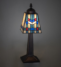 Meyda Blue 262770 - 10" High Prairie Wheat Mission Mini Lamp