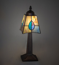 Meyda Blue 262781 - 10" High Mackintosh Leaf Mini Lamp