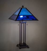 Meyda Blue 264614 - 28" High Split Mission Table Lamp