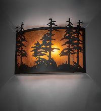 Meyda Blue 264662 - 24" Wide Tall Pines Wall Sconce