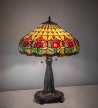 Meyda Blue 265016 - 26" High Colonial Tulip Table Lamp