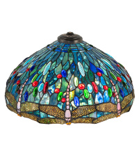 Meyda Blue 265022 - 22" Wide Tiffany Hanging Head Dragonfly Shade