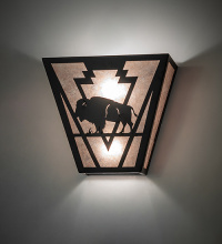 Meyda Blue 265560 - 13" Wide Lone Buffalo Wall Sconce