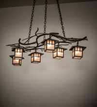 Meyda Blue 265801 - 51" Long Winter Solstice 6 Light Oblong Chandelier