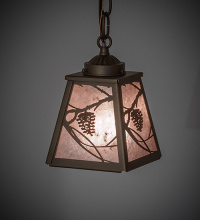 Meyda Blue 265948 - 5" Square Whispering Pines Mini Pendant