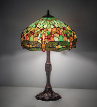 Meyda Blue 265991 - 26" High Tiffany Hanginghead Dragonfly Table Lamp