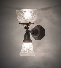 Meyda Blue 268308 - 7" Wide Revival Gas & Electric 2 Light Wall Sconce