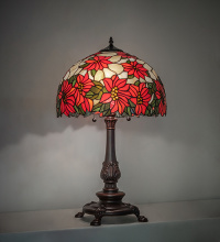 Meyda Blue 269104 - 26" High Poinsettia Table Lamp