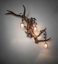 Meyda Blue 269303 - 46" Wide Antlers Elk 3 Light Right Wall Sconce