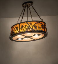 Meyda Blue 270266 - 26" Long Pinecone Oblong Inverted Pendant