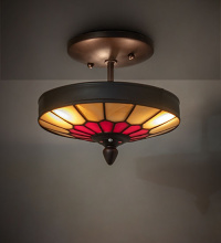 Meyda Blue 270315 - 8" Wide Vincent Honeycomb Semi-Flushmount