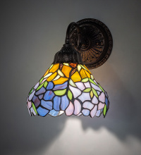 Meyda Blue 270696 - 8" Wide Duffner & Kimberly Laburnum Wall Sconce