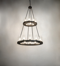 Meyda Blue 271033 - 42" Wide Loxley 20 Light Two Tier Chandelier