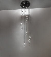 Meyda Blue 271695 - 40" Wide Celine 10 Light Cascading Pendant
