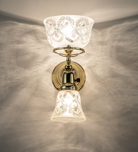 Meyda Blue 272416 - 7" Wide Gas & Electric 2 Light Wall Sconce