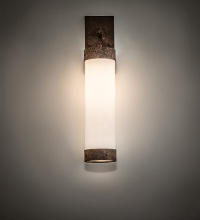 Meyda Blue 272440 - 4" Wide Cilindro Textrene Wall Sconce
